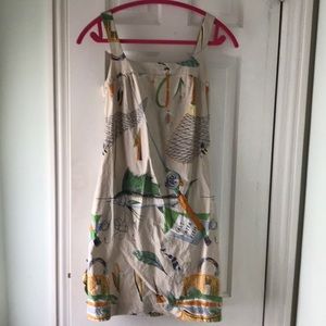 J. Crew novelty fishing print dress